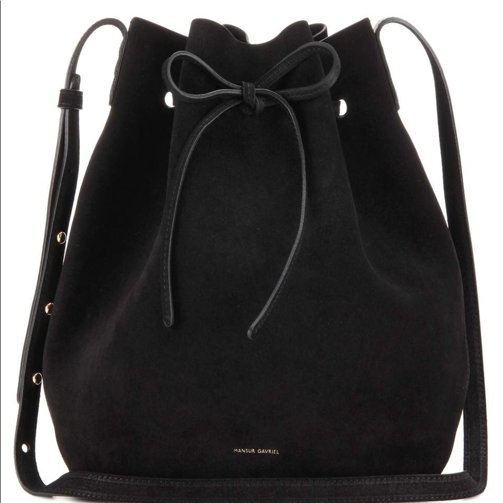 Mansur Gavriel mini bucket bag - black suede NWT